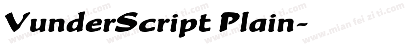 VunderScript Plain字体转换
